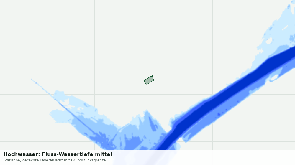 Statische Kartenansicht: Hochwasser: Fluss-Wassertiefe mittel