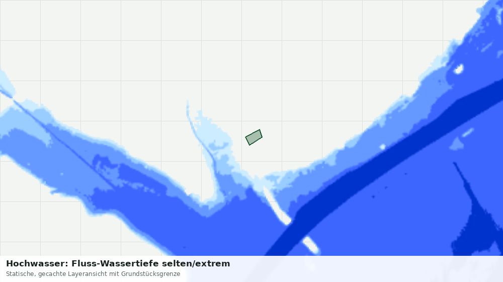 Statische Kartenansicht: Hochwasser: Fluss-Wassertiefe selten/extrem