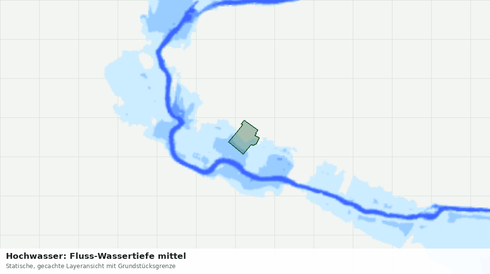 Statische Kartenansicht: Hochwasser: Fluss-Wassertiefe mittel