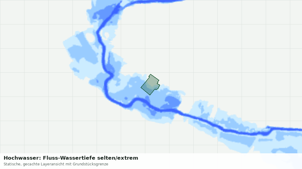 Statische Kartenansicht: Hochwasser: Fluss-Wassertiefe selten/extrem