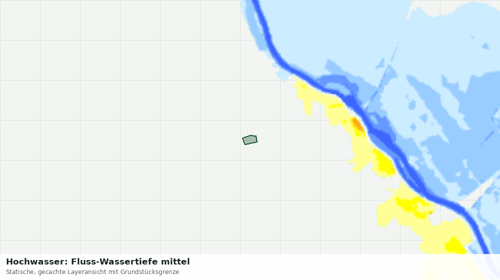 Statische Kartenansicht: Hochwasser: Fluss-Wassertiefe mittel