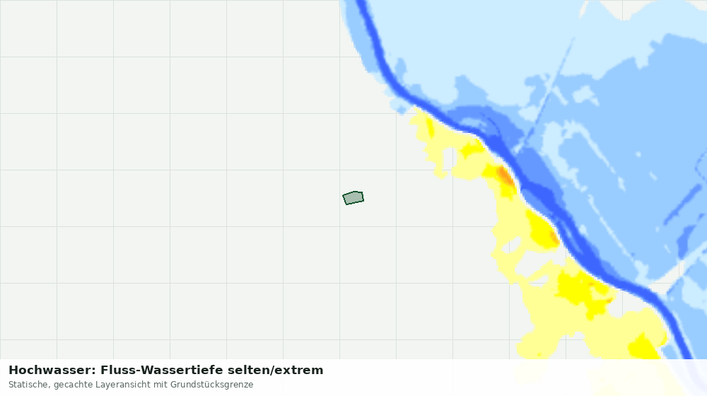 Statische Kartenansicht: Hochwasser: Fluss-Wassertiefe selten/extrem