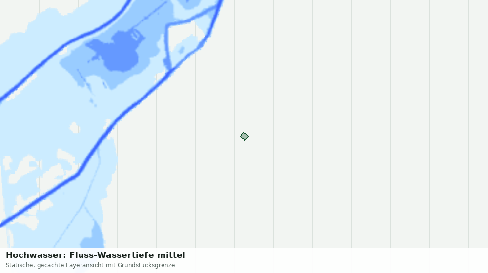 Statische Kartenansicht: Hochwasser: Fluss-Wassertiefe mittel