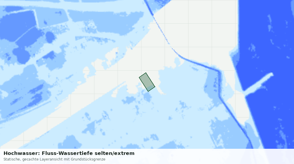 Statische Kartenansicht: Hochwasser: Fluss-Wassertiefe selten/extrem
