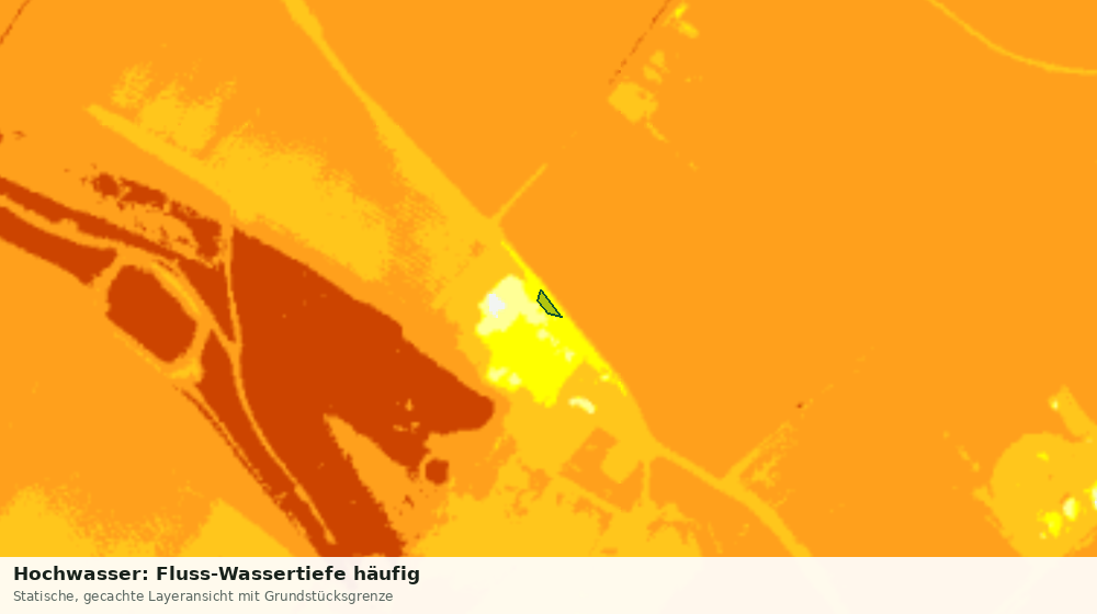 Statische Kartenansicht: Hochwasser: Fluss-Wassertiefe häufig