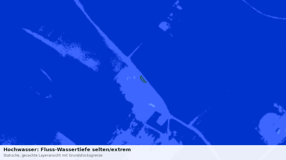 Statische Kartenansicht: Hochwasser: Fluss-Wassertiefe selten/extrem