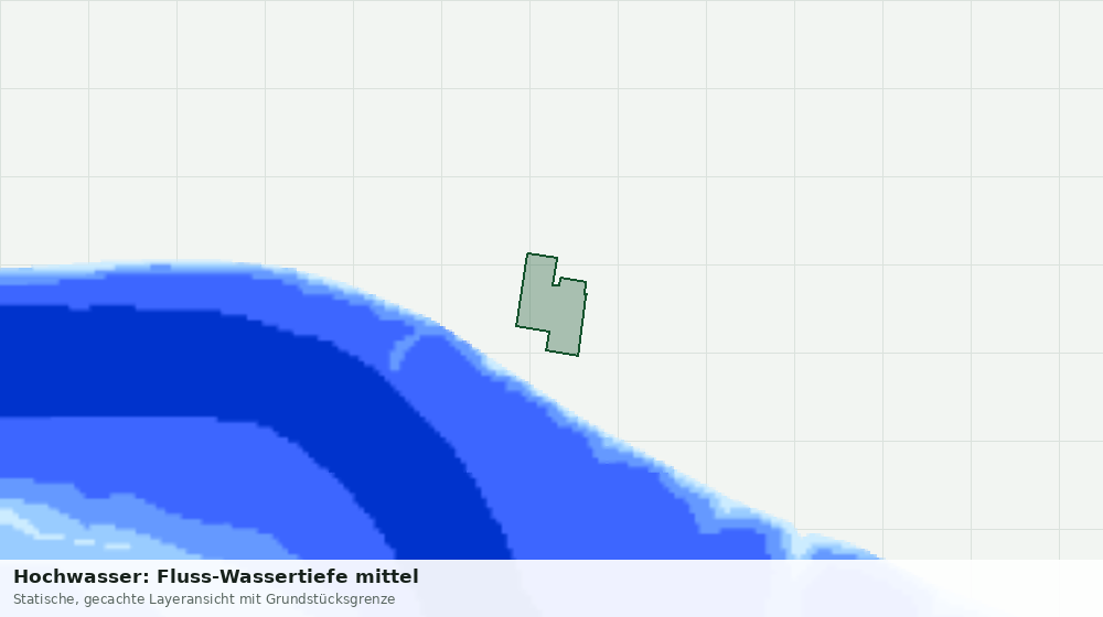 Statische Kartenansicht: Hochwasser: Fluss-Wassertiefe mittel
