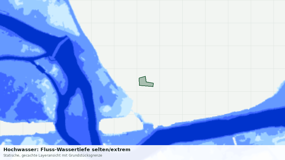 Statische Kartenansicht: Hochwasser: Fluss-Wassertiefe selten/extrem