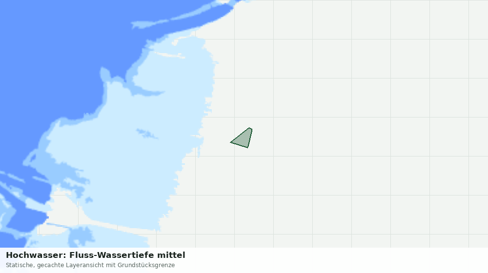 Statische Kartenansicht: Hochwasser: Fluss-Wassertiefe mittel