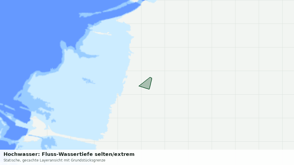 Statische Kartenansicht: Hochwasser: Fluss-Wassertiefe selten/extrem