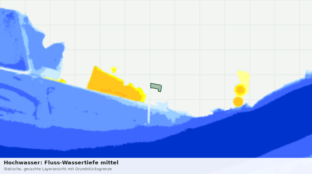 Statische Kartenansicht: Hochwasser: Fluss-Wassertiefe mittel