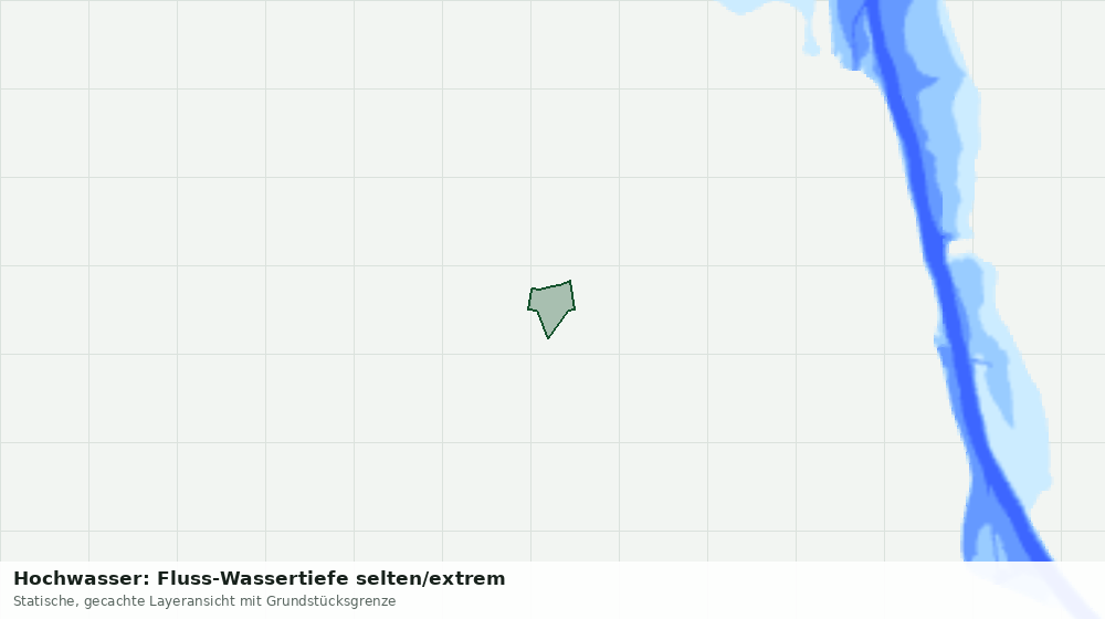 Statische Kartenansicht: Hochwasser: Fluss-Wassertiefe selten/extrem