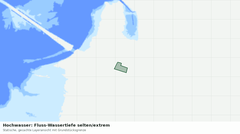 Statische Kartenansicht: Hochwasser: Fluss-Wassertiefe selten/extrem
