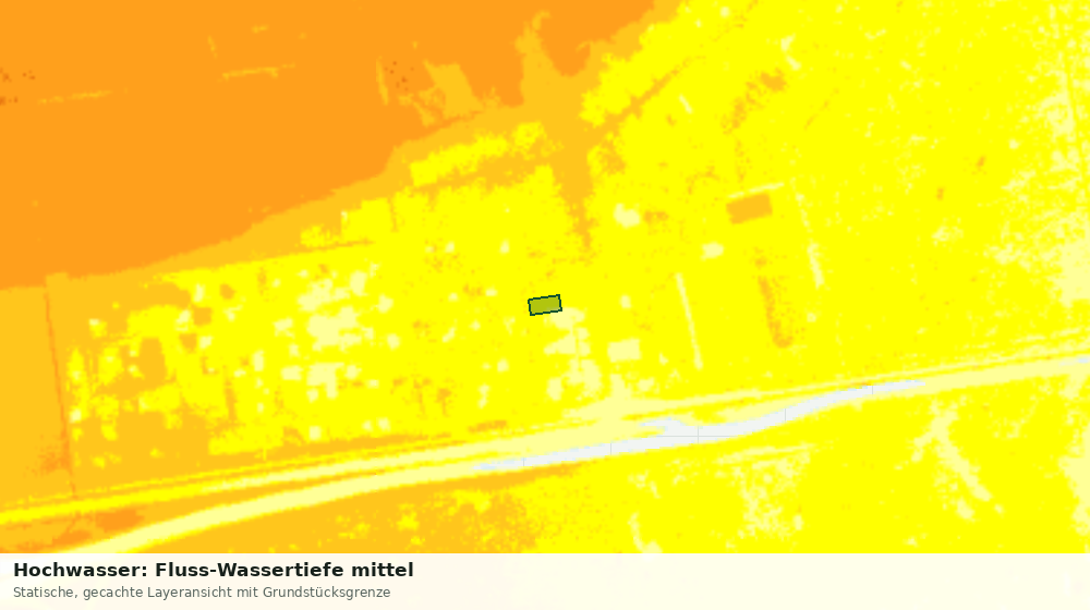 Statische Kartenansicht: Hochwasser: Fluss-Wassertiefe mittel