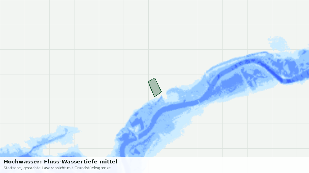 Statische Kartenansicht: Hochwasser: Fluss-Wassertiefe mittel