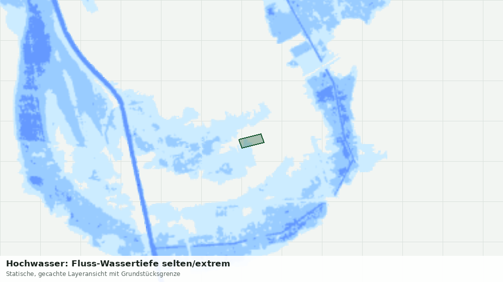 Statische Kartenansicht: Hochwasser: Fluss-Wassertiefe selten/extrem