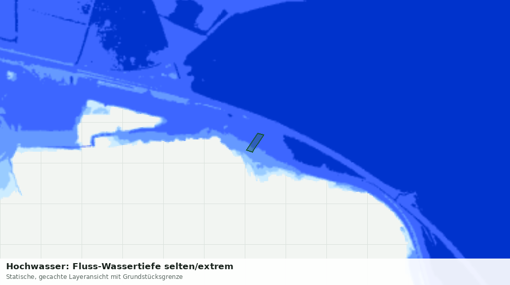 Statische Kartenansicht: Hochwasser: Fluss-Wassertiefe selten/extrem