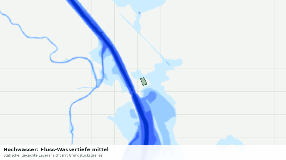 Statische Kartenansicht: Hochwasser: Fluss-Wassertiefe mittel
