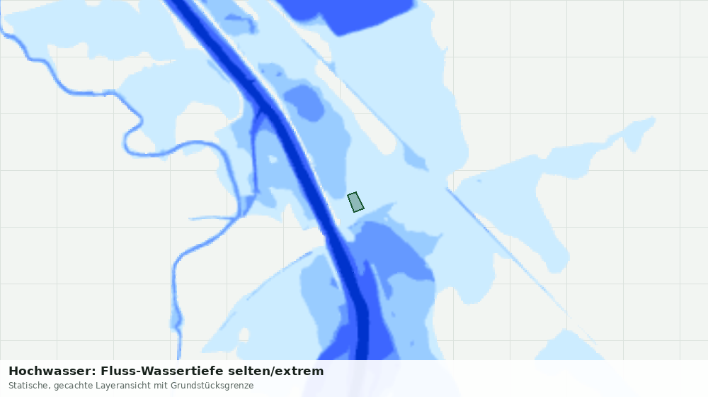 Statische Kartenansicht: Hochwasser: Fluss-Wassertiefe selten/extrem