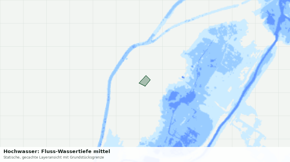 Statische Kartenansicht: Hochwasser: Fluss-Wassertiefe mittel