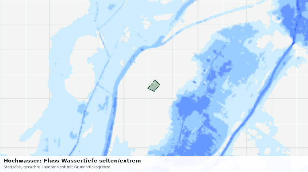 Statische Kartenansicht: Hochwasser: Fluss-Wassertiefe selten/extrem