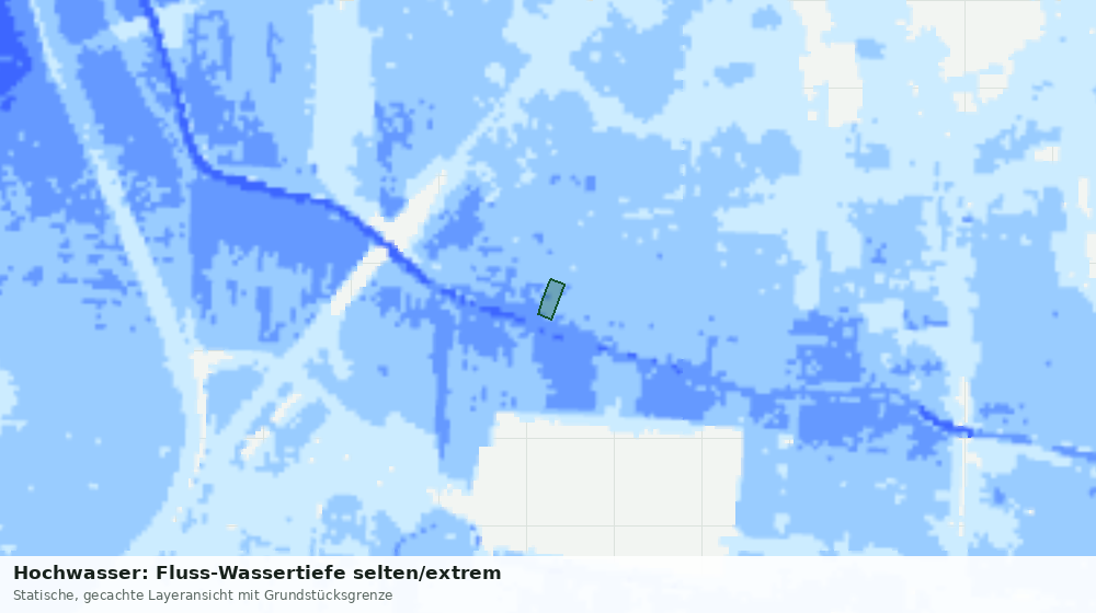 Statische Kartenansicht: Hochwasser: Fluss-Wassertiefe selten/extrem