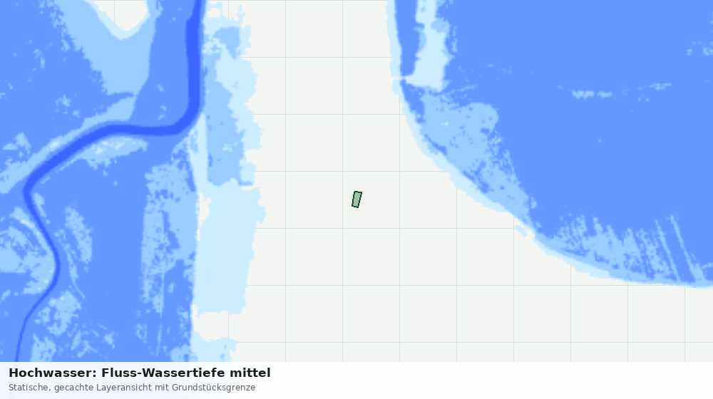 Statische Kartenansicht: Hochwasser: Fluss-Wassertiefe mittel