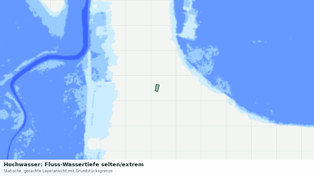 Statische Kartenansicht: Hochwasser: Fluss-Wassertiefe selten/extrem