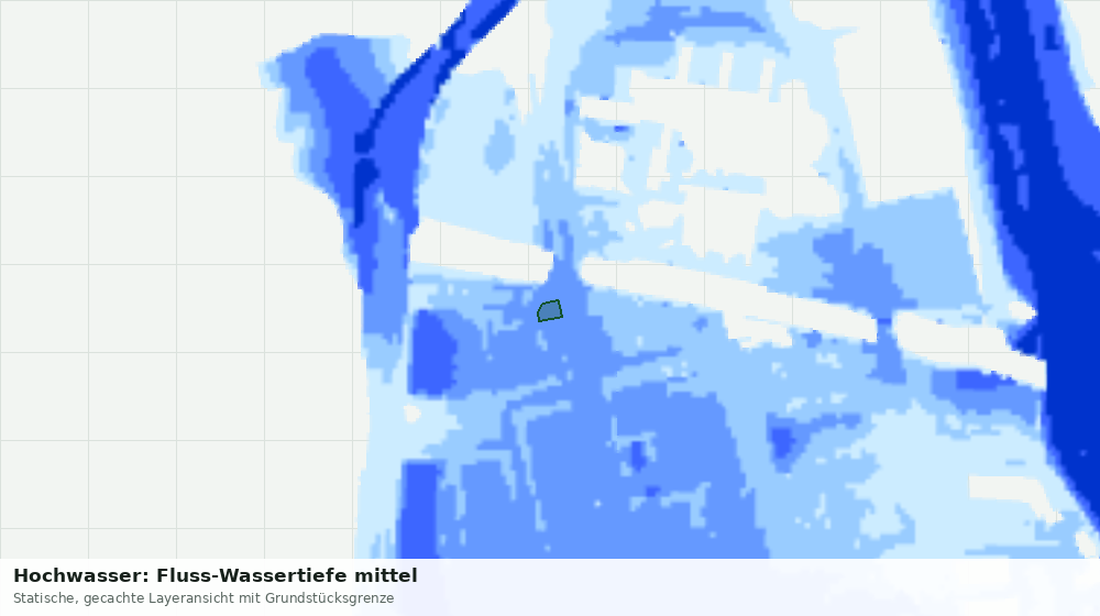 Statische Kartenansicht: Hochwasser: Fluss-Wassertiefe mittel