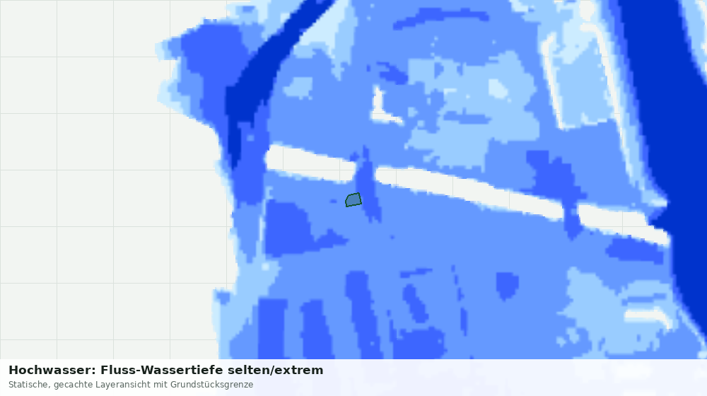 Statische Kartenansicht: Hochwasser: Fluss-Wassertiefe selten/extrem