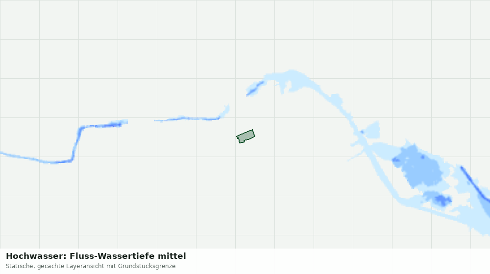 Statische Kartenansicht: Hochwasser: Fluss-Wassertiefe mittel