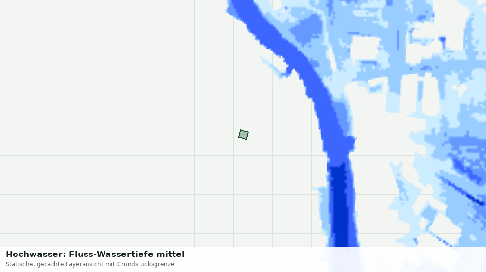 Statische Kartenansicht: Hochwasser: Fluss-Wassertiefe mittel