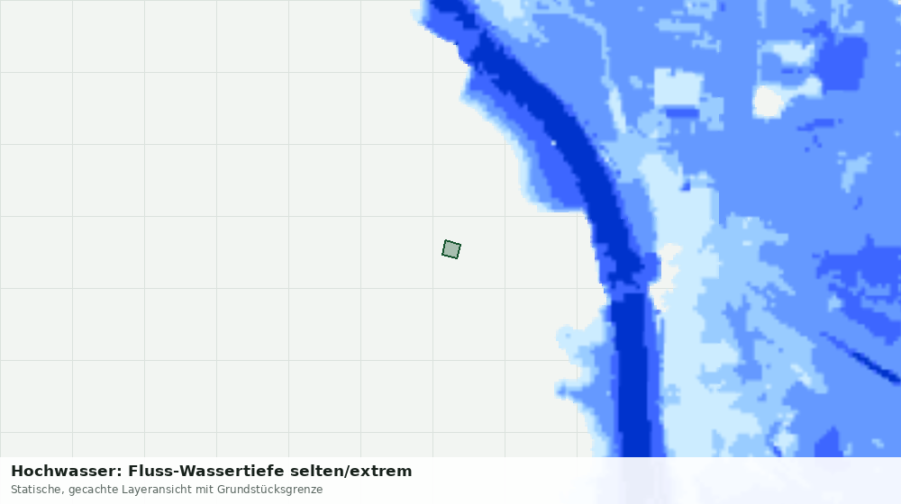 Statische Kartenansicht: Hochwasser: Fluss-Wassertiefe selten/extrem