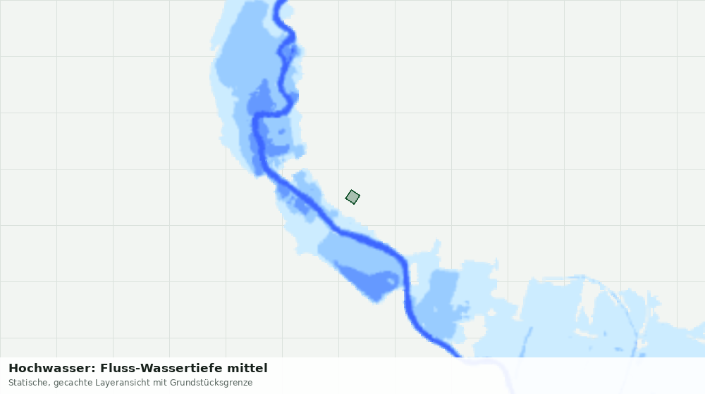 Statische Kartenansicht: Hochwasser: Fluss-Wassertiefe mittel