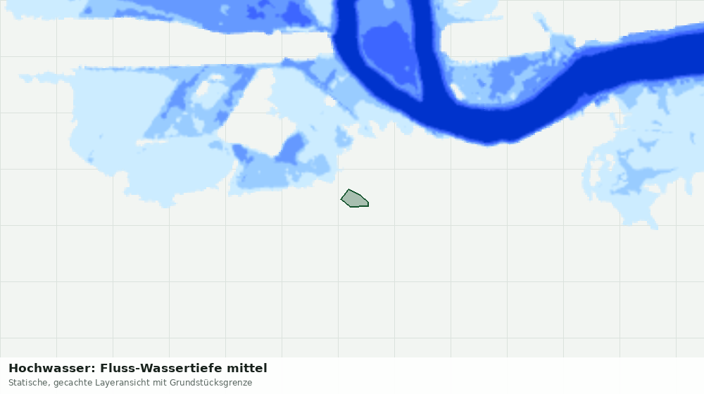 Statische Kartenansicht: Hochwasser: Fluss-Wassertiefe mittel