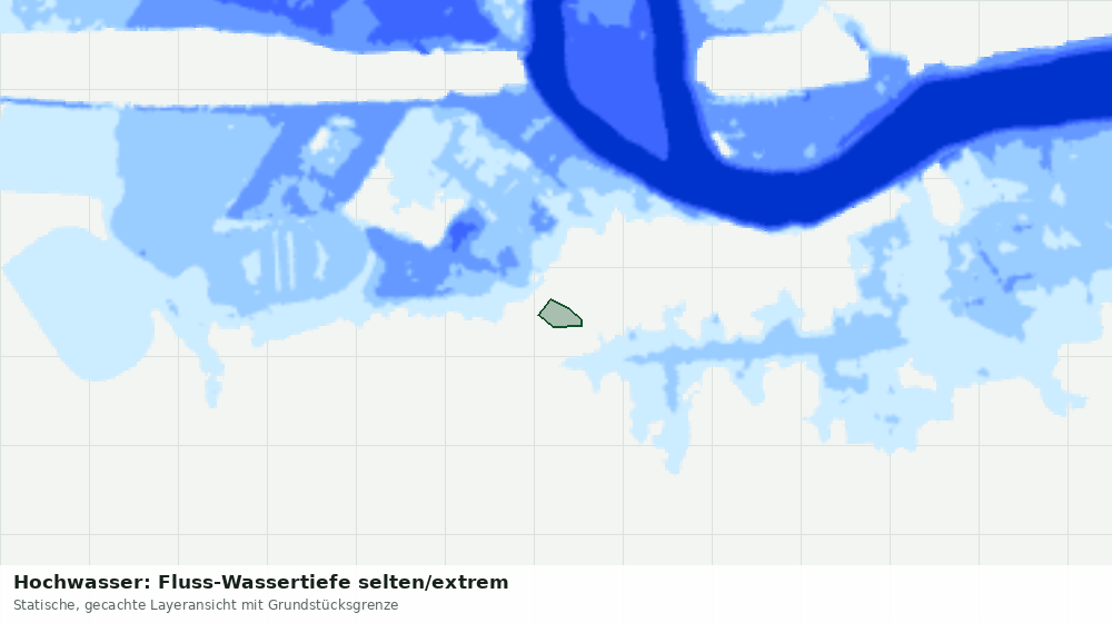 Statische Kartenansicht: Hochwasser: Fluss-Wassertiefe selten/extrem
