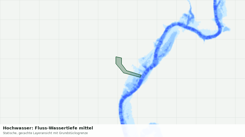 Statische Kartenansicht: Hochwasser: Fluss-Wassertiefe mittel