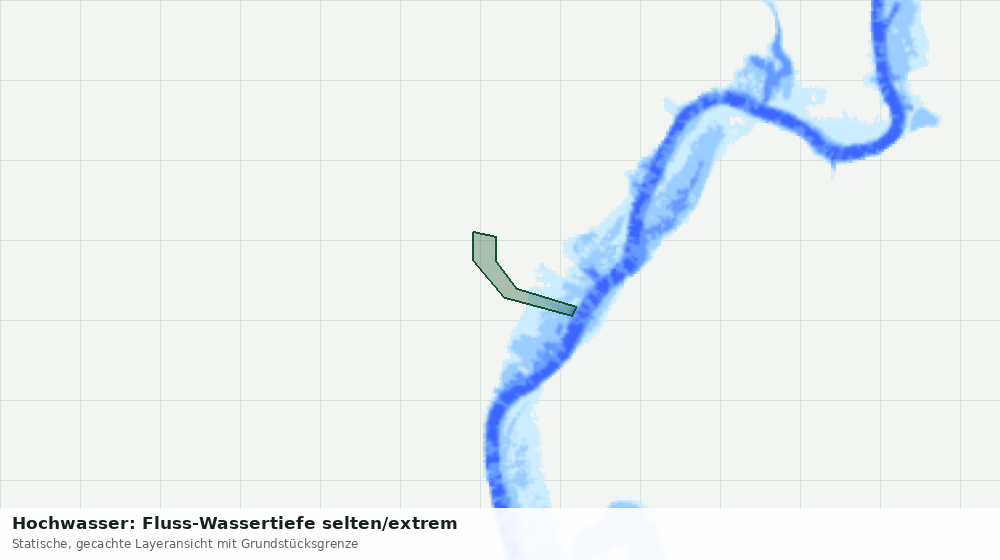 Statische Kartenansicht: Hochwasser: Fluss-Wassertiefe selten/extrem