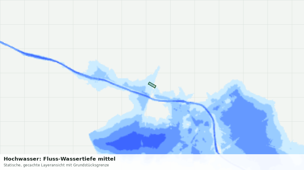 Statische Kartenansicht: Hochwasser: Fluss-Wassertiefe mittel