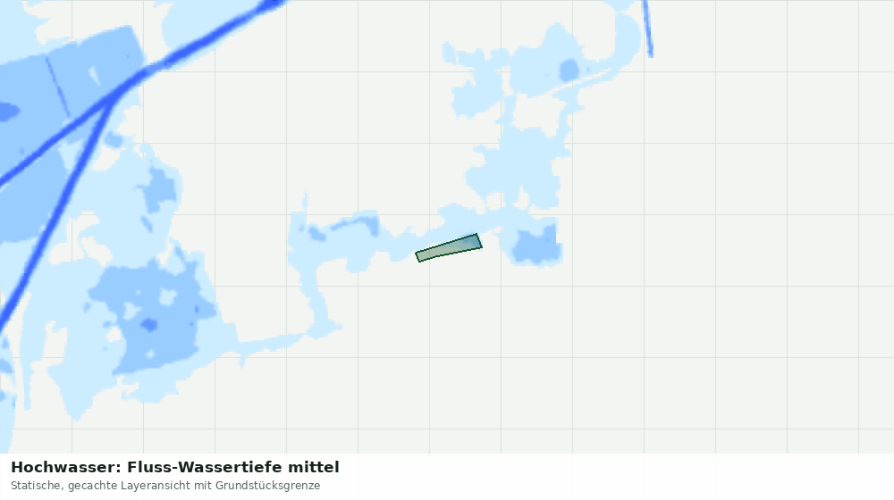 Statische Kartenansicht: Hochwasser: Fluss-Wassertiefe mittel