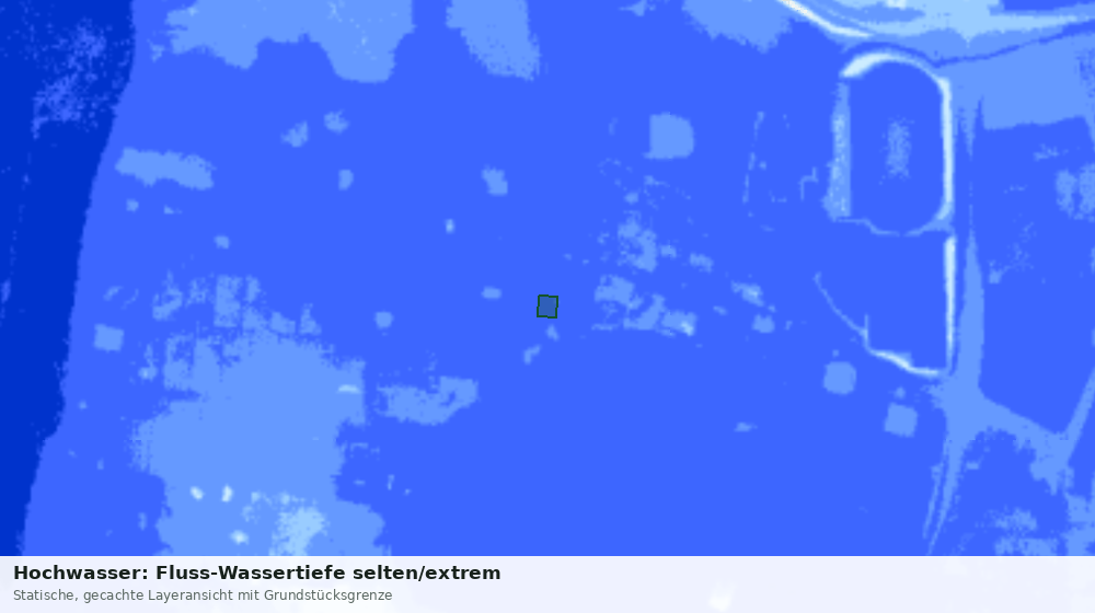 Statische Kartenansicht: Hochwasser: Fluss-Wassertiefe selten/extrem