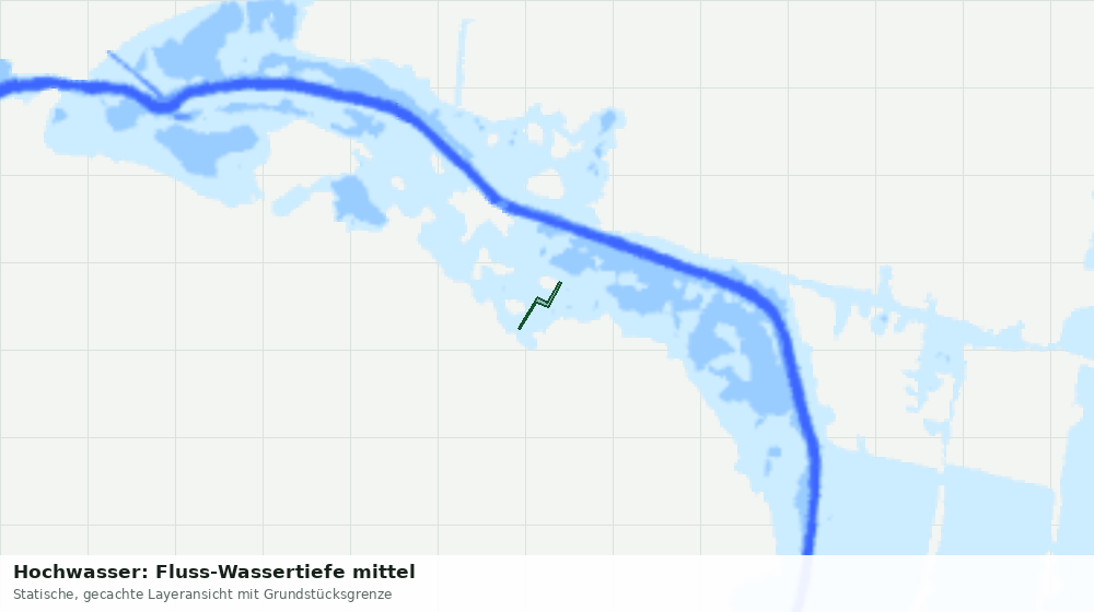 Statische Kartenansicht: Hochwasser: Fluss-Wassertiefe mittel