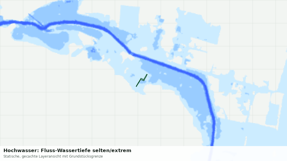 Statische Kartenansicht: Hochwasser: Fluss-Wassertiefe selten/extrem