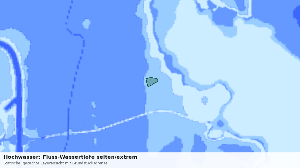 Statische Kartenansicht: Hochwasser: Fluss-Wassertiefe selten/extrem