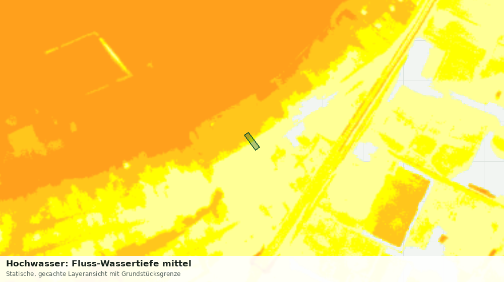 Statische Kartenansicht: Hochwasser: Fluss-Wassertiefe mittel