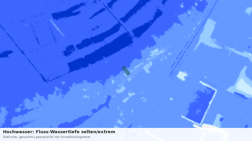 Statische Kartenansicht: Hochwasser: Fluss-Wassertiefe selten/extrem