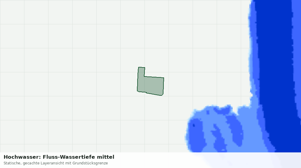 Statische Kartenansicht: Hochwasser: Fluss-Wassertiefe mittel