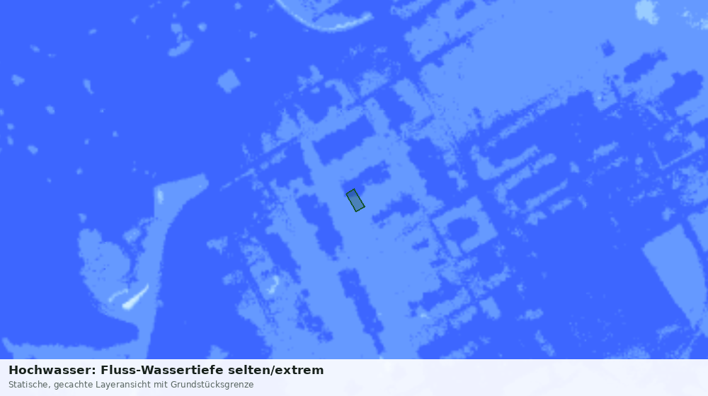 Statische Kartenansicht: Hochwasser: Fluss-Wassertiefe selten/extrem