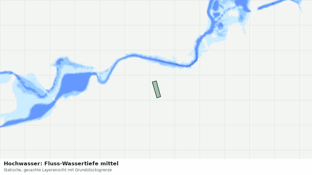Statische Kartenansicht: Hochwasser: Fluss-Wassertiefe mittel
