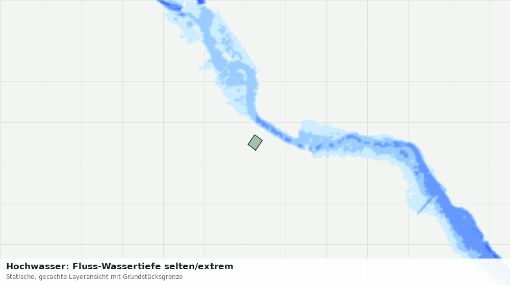 Statische Kartenansicht: Hochwasser: Fluss-Wassertiefe selten/extrem